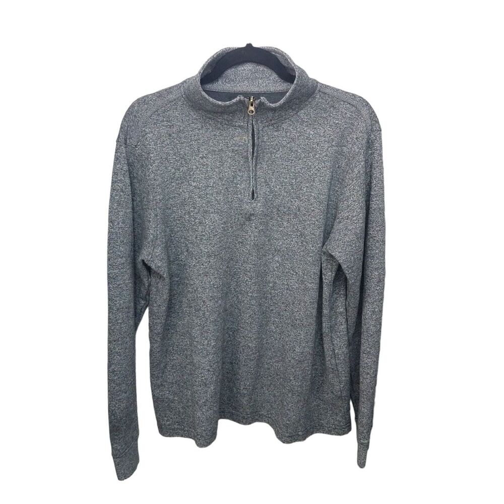 Fourcast Mens Sz L Gray Solid Long Sleeve Sweater